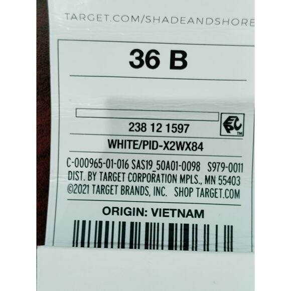 Shade & Shore Bikini Top Women's Sz 36B Multicolor Floral Padded Tropical Print - Picture 5 of 10